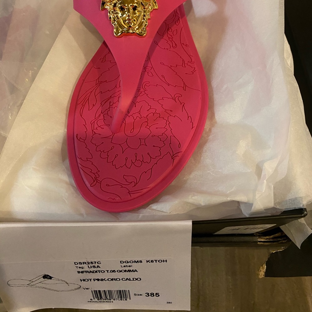Authentic Brand new Versace thong sandal